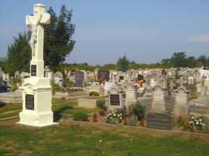 temetőben